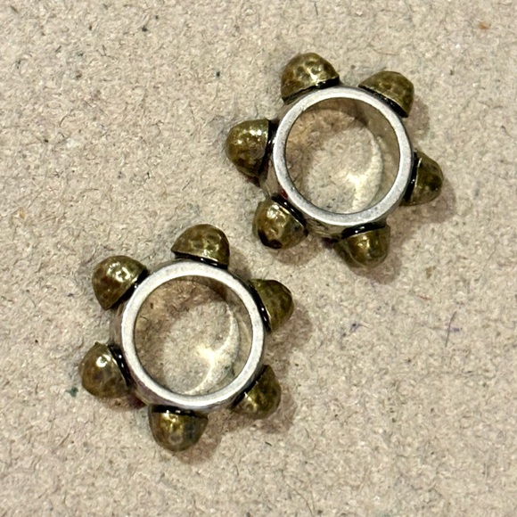 Two 🆕 Brighton Mini Hearts Art & Soul spacers Thin Antique silver, gold Retired - Picture 3 of 5